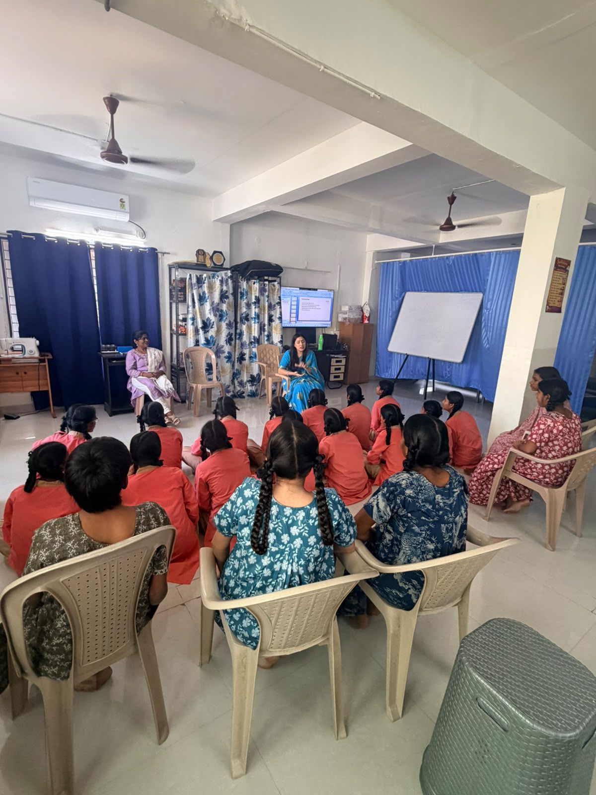 Personal safety and trauma-informed awareness training session underway at a protective care facility