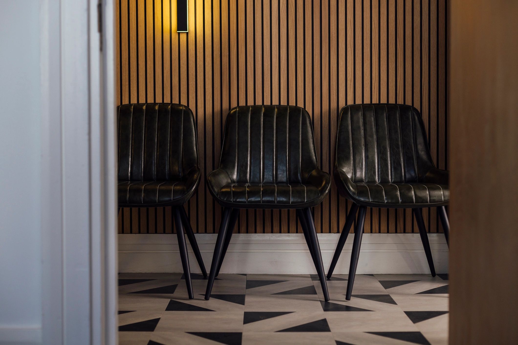 Calm office waiting area